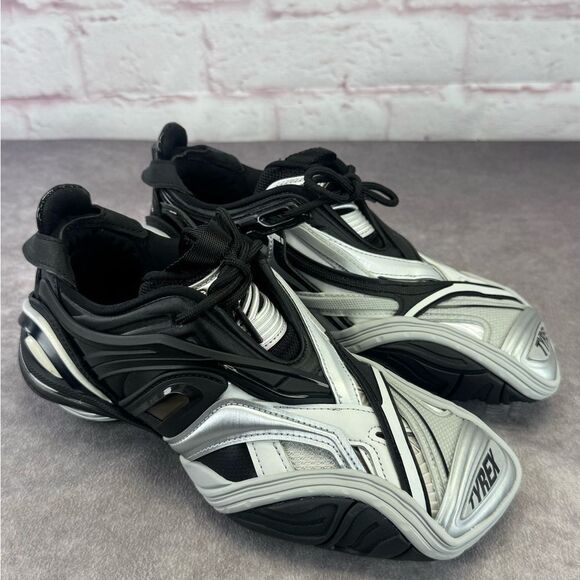 Balenciaga Sneakers Women’s Black and White Tyrex Shoes NEW 6 - Picture 4 of 12